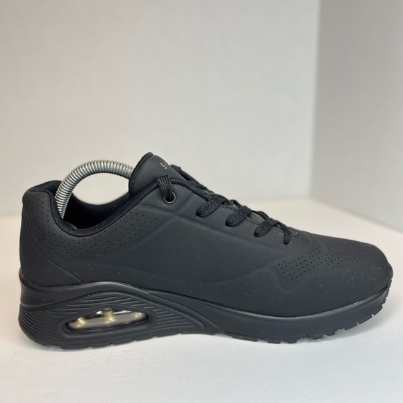 Sketchers Uno-Stand On Air Womens Sz 10M All Black 73690 Superb Barely Worn! - Picture 4 of 16